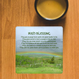 Traditional Irish Blessing Rainbow Coaster Set