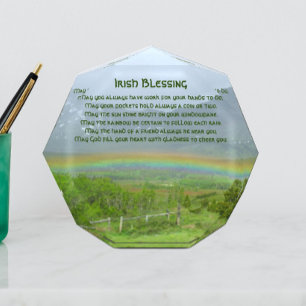 Traditional Irish Blessing Valley Rainbow Photo Block