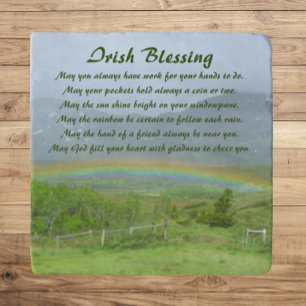 Traditional Irish Blessing Valley Rainbow Trivet
