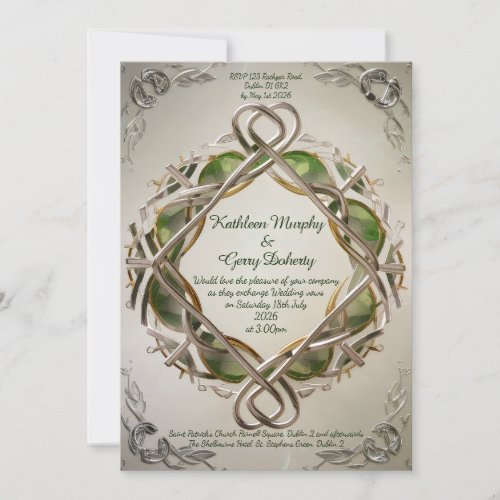 Traditional Irish Celtic Motifs  Patterns Invitation