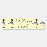 Traditional Irish Dancing Cartoon Bumper Sticker