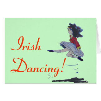 Traditional Irish Dancing Cartoon Cards
