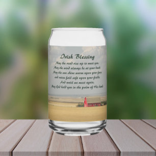 Traditional Irish Golden Wheat Fields Can Glass