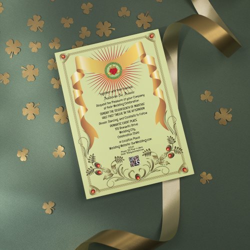 Traditional Irish Wedding QR Code Invitation 