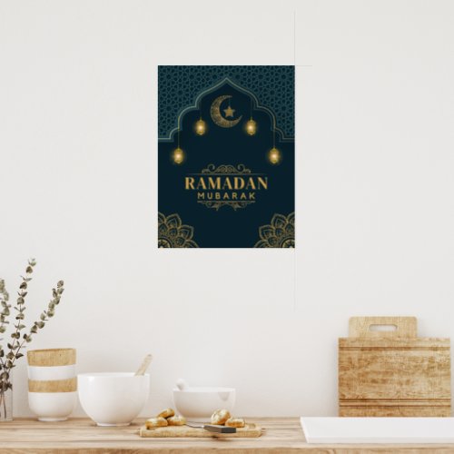 Traditional Islamic Pattern Ramadan Kareem Poster 