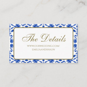 Traditional Italian Blue Enclosure Card