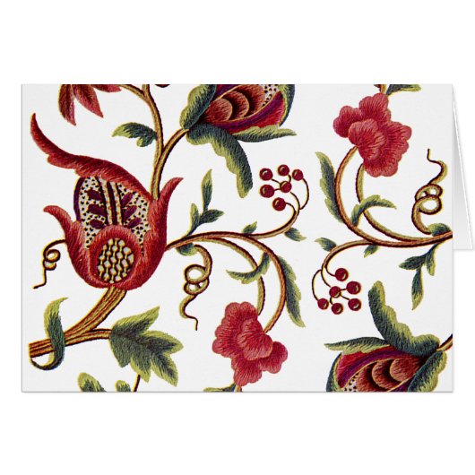 Traditional Jacobean Embroidery Pattern Cards (Front Horizontal)