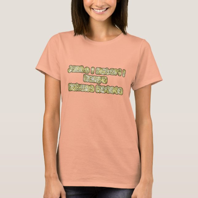 Traditional Jambo Habari Hakuna Matata Style T-Shirt (Front)