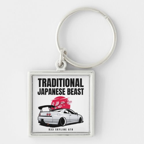 Traditional Japanese Beast _ R33 Skyline GTR  Keychain