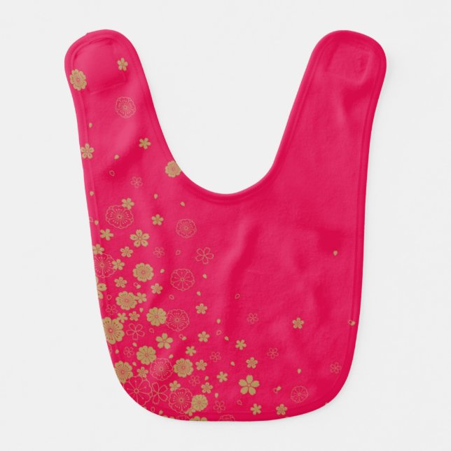 Traditional Japanese Cherry Blossoms Japan traditi Baby Bib (Front)