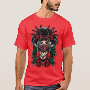 Traditional Japanese Geisha Japan Mask  T-Shirt