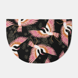 Traditional Japanese Kimono Motifs Pattern Doormat