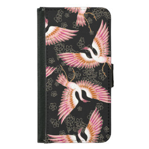 Traditional Japanese Kimono Motifs Pattern Samsung Galaxy S5 Wallet Case