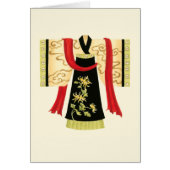 Traditional Japanese Kimono with Floral Print (Front)