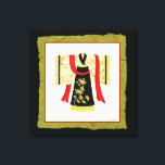 Traditional Japanese Kimono with Floral Print<br><div class="desc">Nancy Slocum created this charming print of a traditional Japanese Kimono with a deep red sash. The bottom of the kimono is black with a lovely floral print. Give this as a gift,  or purchase it for yourself!</div>