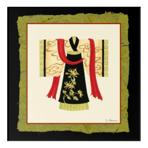 Traditional Japanese Kimono with Floral Print Acrylic Print