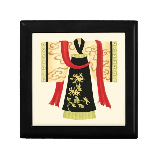 Traditional Japanese Kimono with Floral Print Gift Box (Front)