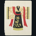 Traditional Japanese Kimono with Floral Print iPad Smart Cover<br><div class="desc">Nancy Slocum created this charming print of a traditional Japanese Kimono with a deep red sash. The bottom of the kimono is black with a lovely floral print. Give this as a gift,  or purchase it for yourself!</div>