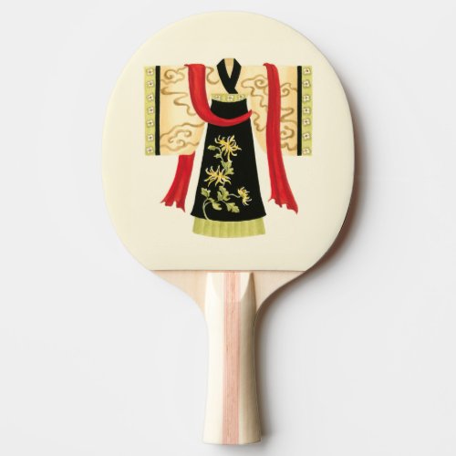 Traditional Japanese Kimono with Floral Print Ping Pong Paddle