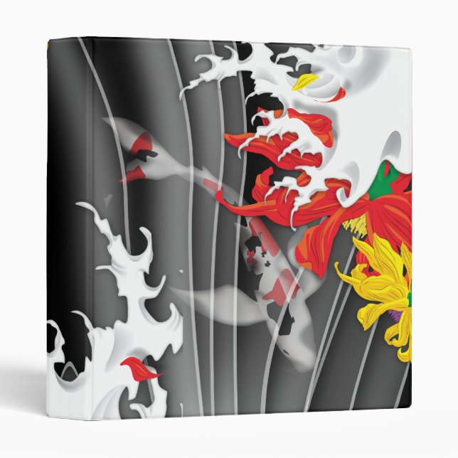 Traditional Japanese Koi under water Binder (Front/Spine)