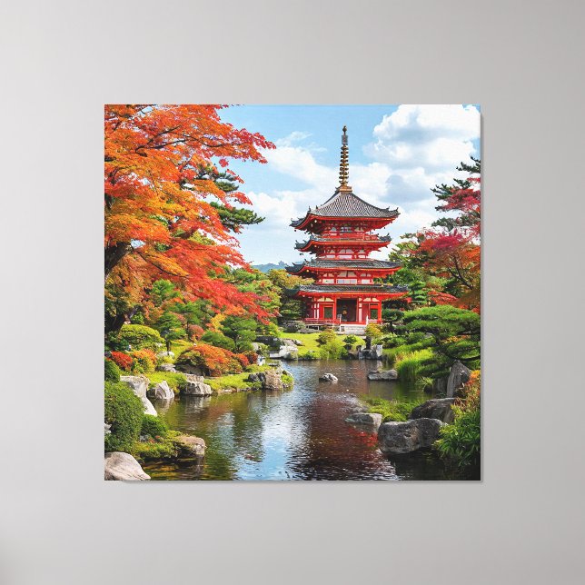 Traditional Japanese Pagoda Canvas Print (Front)