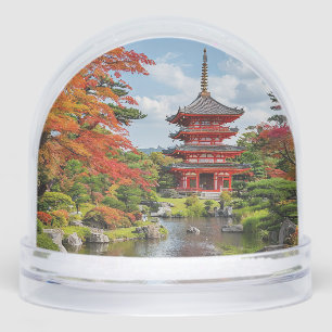 Traditional Japanese Pagoda Snow Globe