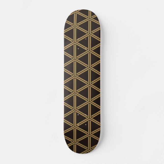 Traditional Japanese Pattern Bishamon Kikko Japan  Skateboard Deck (Front)