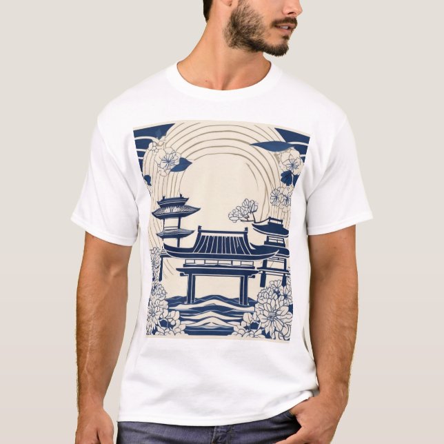 Traditional Japanese Pattern Design 0028 T-Shirt (Front)