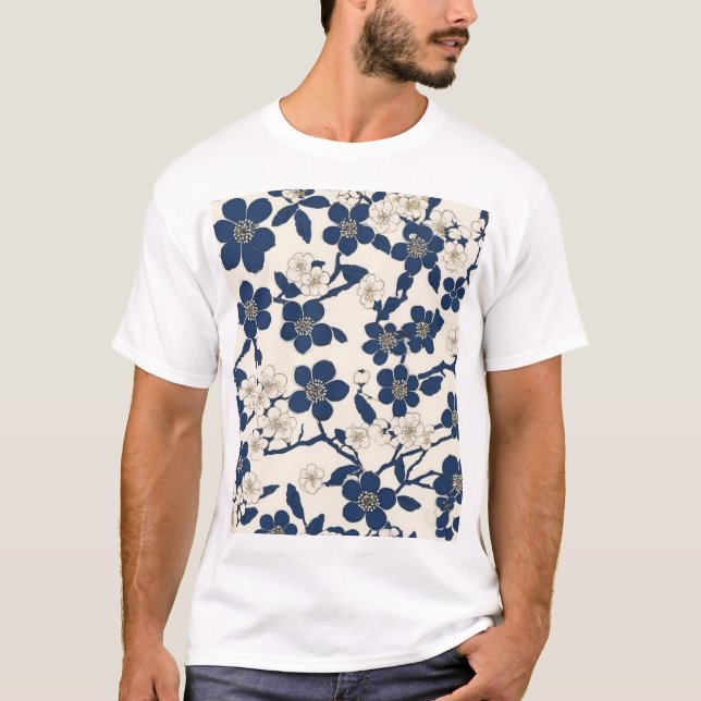 Traditional Japanese Pattern Design Modern Home De T-Shirt (Front)