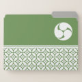 Traditional Japanese Patterns and Mitsudomoe Crest File Folder | Zazzle