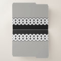 Traditional Japanese Patterns and Mitsudomoe Crest File Folder | Zazzle