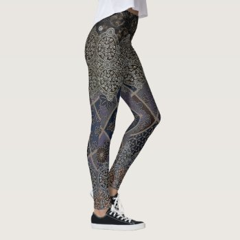 Traditional Japanese Royal Silk Leggings by AlignBoutique at Zazzle