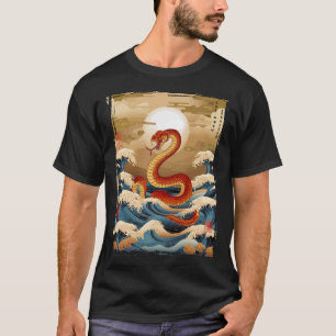 Traditional Japanese Snake Art T-Shirt