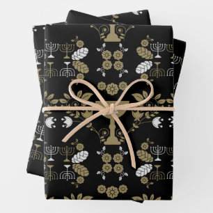 Traditional Jewish Gifts for Shabbat Wrapping Paper Sheets