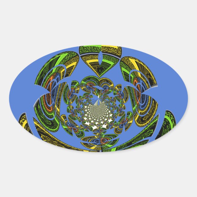 Traditional Just Blue Oval Sticker (Front)