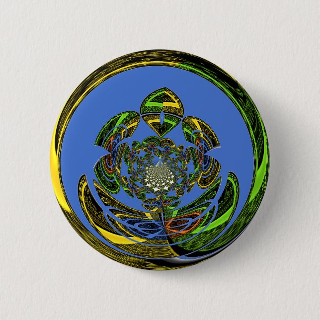 Traditional Just Blue Pinback Button (Front)