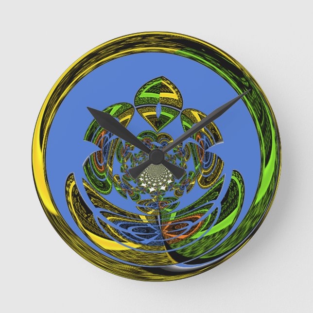 Traditional Just Blue Round Clock (Front)