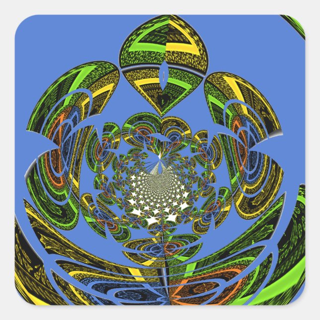 Traditional Just Blue Square Sticker (Front)