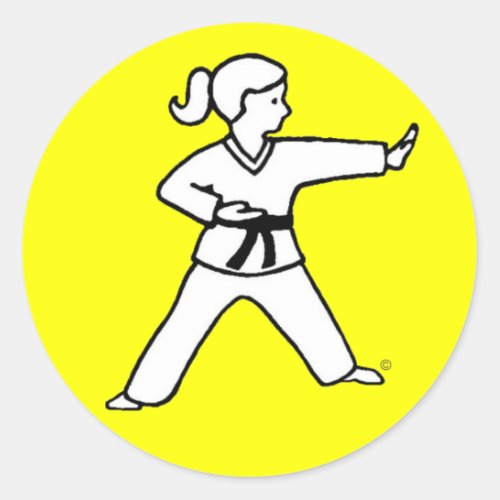 Traditional Karate Kid 4 on yellow stickers