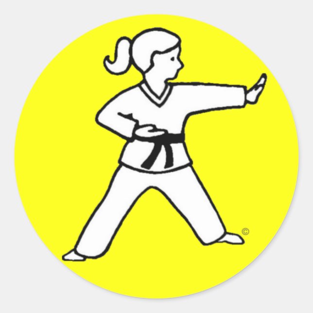 Traditional Karate Kid 4 on yellow stickers (Front)