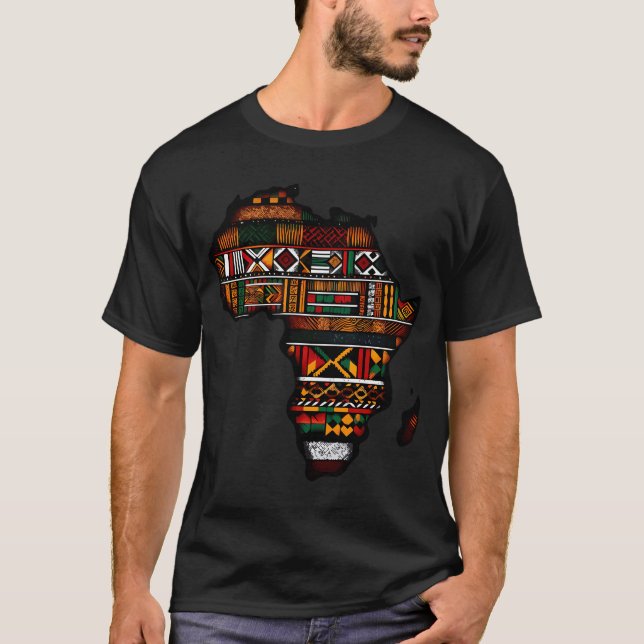 Traditional Kente African Black Culture Pride T-Sh T-Shirt (Front)