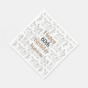 Traditional Korean Fan Dancers and Drummers   Napkins