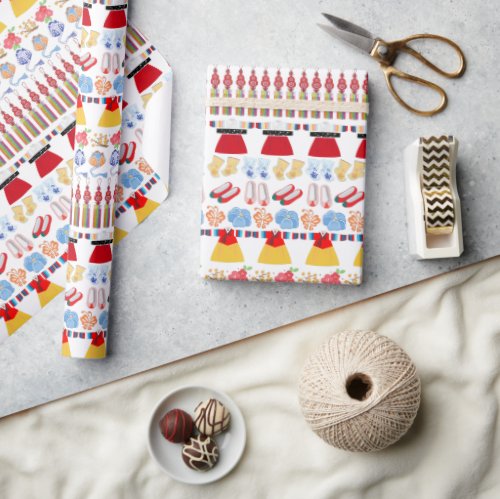 Traditional Korean Hanbok and Accessories  Wrapping Paper