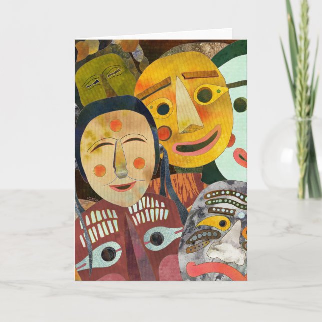 Traditional Korean Masks: Blank Card (Front)