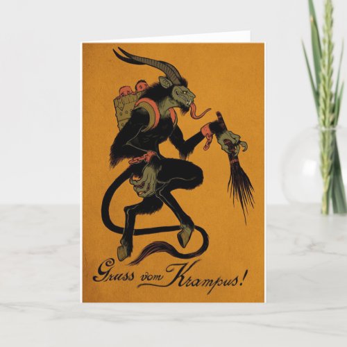Traditional Krampus Holiday card