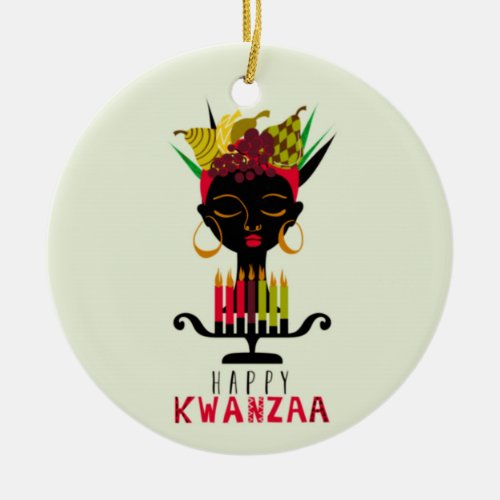 Traditional Kwanzaa Kwanzaa Ceramic Ornament