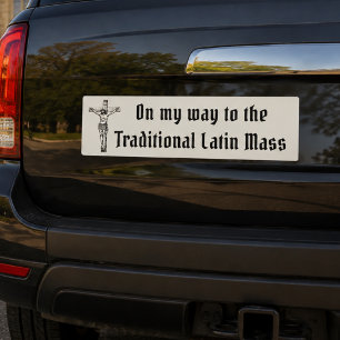 Traditional Latin Mass Catholic Crucifix Religious Car Magnet