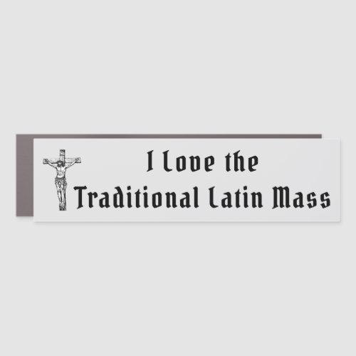 Traditional Latin Mass Catholic Crucifix Religious Car Magnet