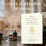 Traditional Latin Nuptial Mass Wedding Program<br><div class="desc">This elegant Catholic wedding program is designed specifically for the Traditional Latin Mass (Extraordinary Form) and guides your guests through the sacred Rite of Holy Matrimony. With timeless fonts, reverent language, and the option to include the names of the bride and groom, wedding party, and full Latin-English Order of Mass,...</div>