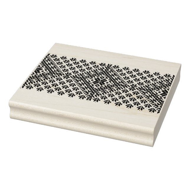 Traditional Latvian Baltic Nordic Belt Motif Rubber Stamp (Stamp)